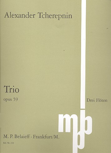 Cover: 9790203000846 | Trio op. 59 | Alexander Tcherepnin | Partitur + Stimmen