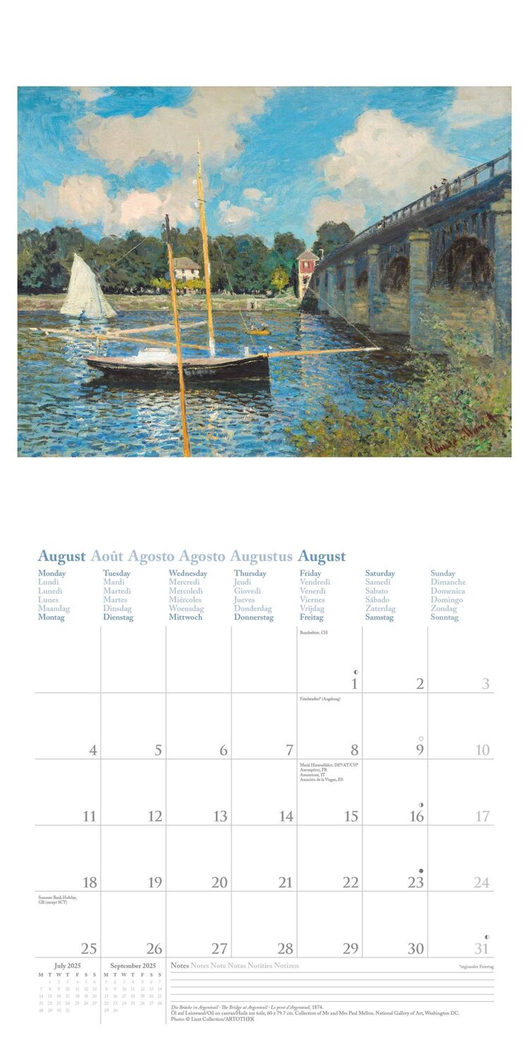 Bild: 4002725987952 | Claude Monet 2025 - Wand-Kalender - Broschüren-Kalender - 30x30 -...