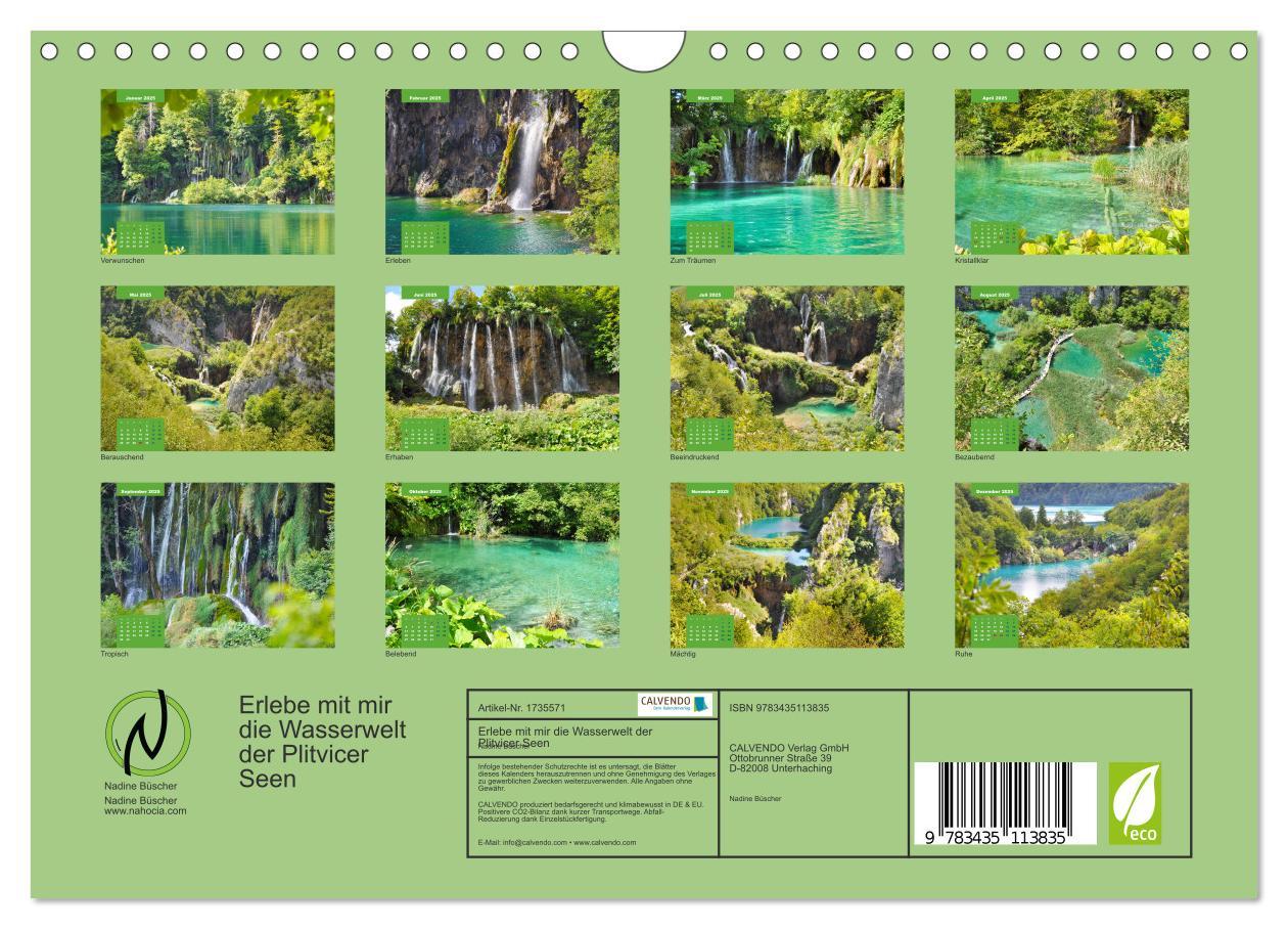 Bild: 9783435113835 | Erlebe mit mir die Wasserwelt der Plitvicer Seen (Wandkalender 2025...