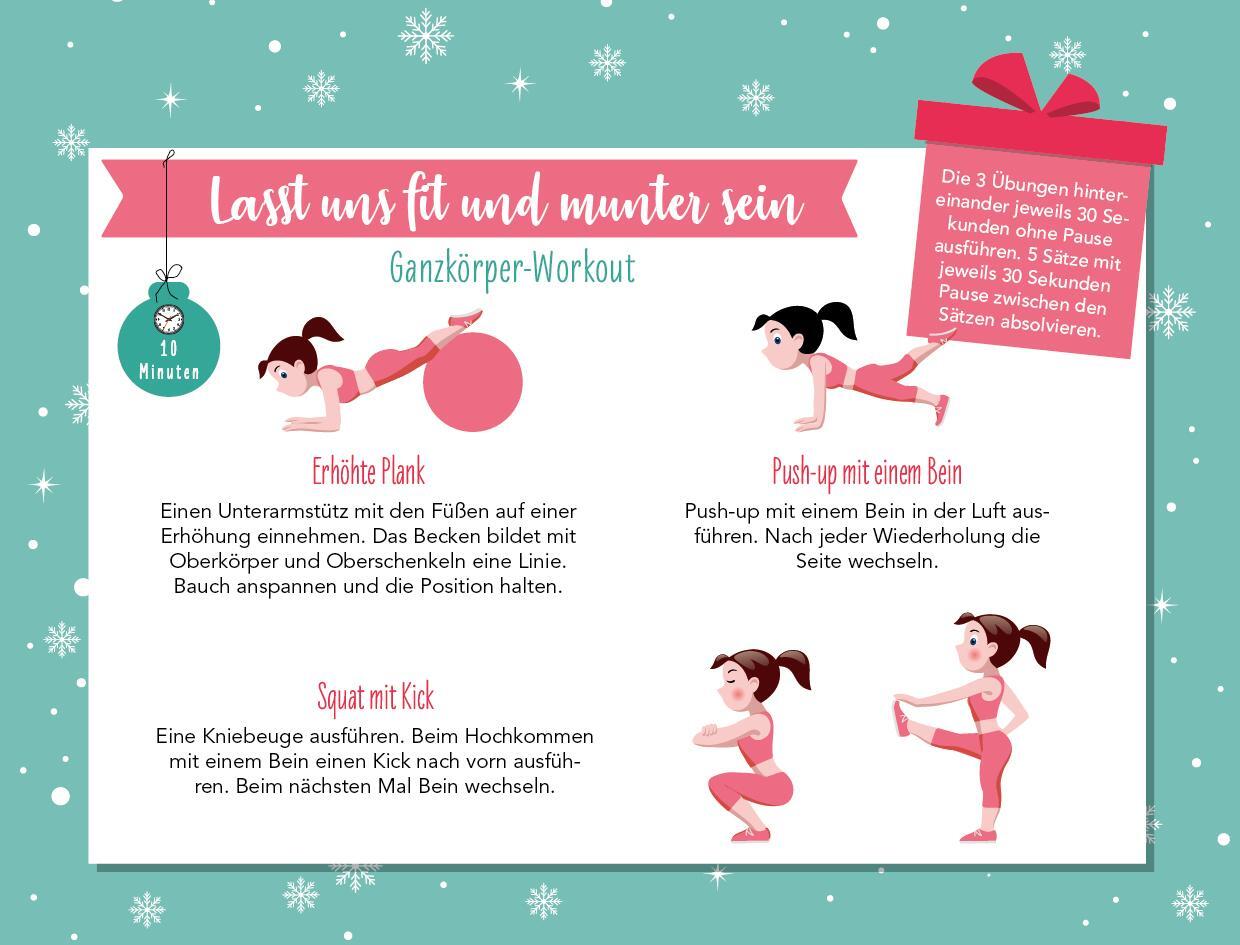 Bild: 9783742314574 | Lasst uns fit und munter sein | Kalender | Fitness-Aventskalender