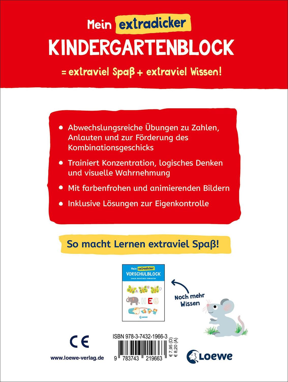 Rückseite: 9783743219663 | Mein extradicker Kindergartenblock | Loewe Lernen und Rätseln | Buch