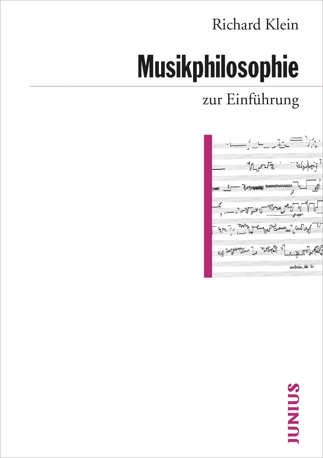 Cover: 9783885060871 | Musikphilosophie zur Einführung | Richard Klein | Taschenbuch | 2014