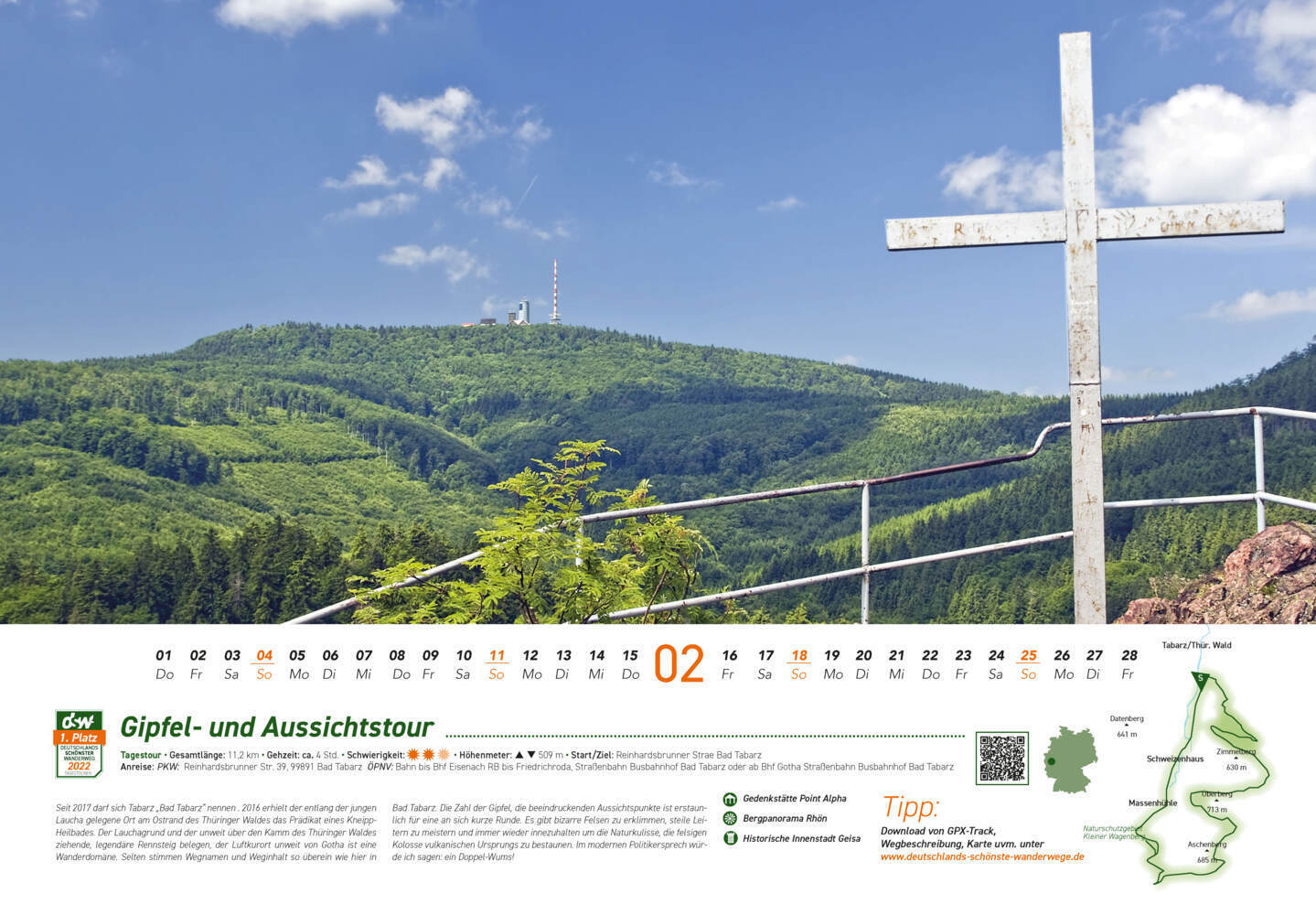 Bild: 9783966645973 | Deutschlands schönste Wanderwege Kalender 2024 | Kalender | 14 S.