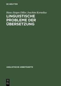 Cover: 9783484400788 | Linguistische Probleme der Übersetzung | Joachim Kornelius (u. a.)
