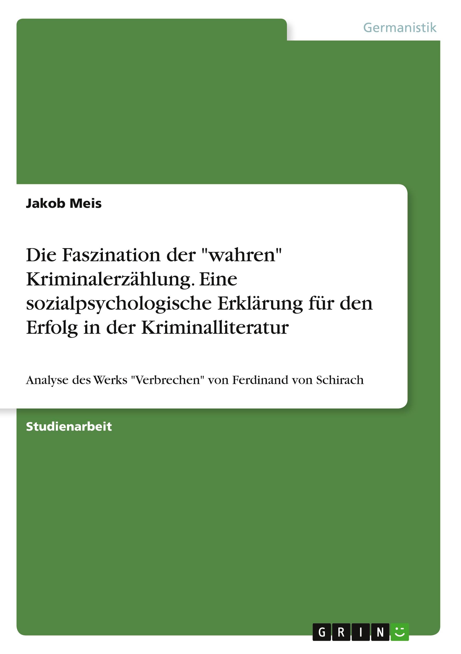 Cover: 9783346071538 | Die Faszination der "wahren" Kriminalerzählung. Eine...