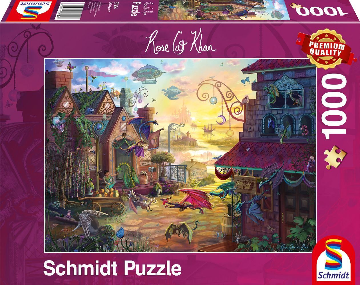 Cover: 4001504575847 | Drachenpost | Puzzle Rose Cat Khan 1.000 Teile | Spiel | Schachtel