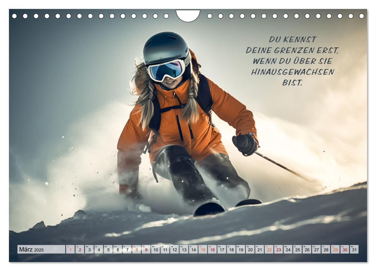 Bild: 9783383869297 | Motivation und Ski (Wandkalender 2025 DIN A4 quer), CALVENDO...