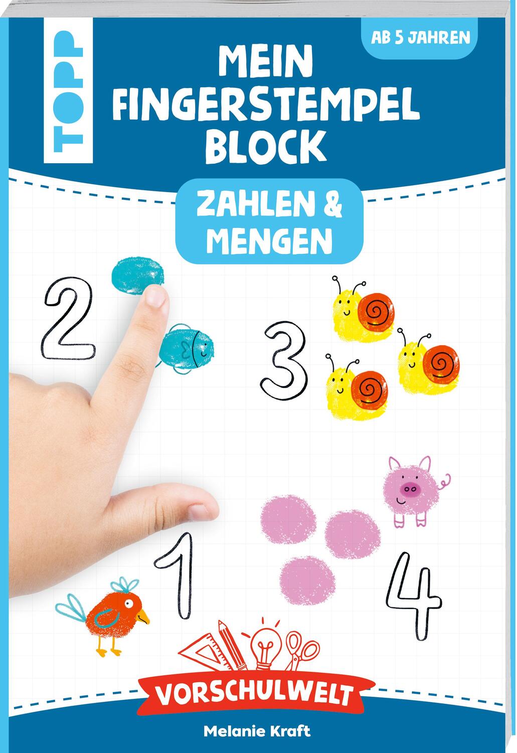 Cover: 9783735890320 | Vorschulwelt - Mein Fingerstempelblock Zahlen und Mengen | Kraft