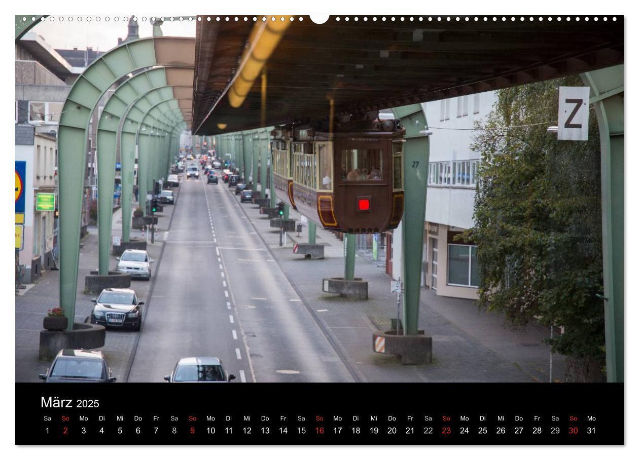 Bild: 9783435524938 | Die Wuppertaler Schwebebahn (hochwertiger Premium Wandkalender 2025...