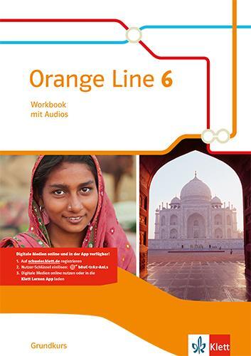 Cover: 9783125483866 | Orange Line 6 Grundkurs. Workbook mit Audios Klasse 10 | Bundle | 2019
