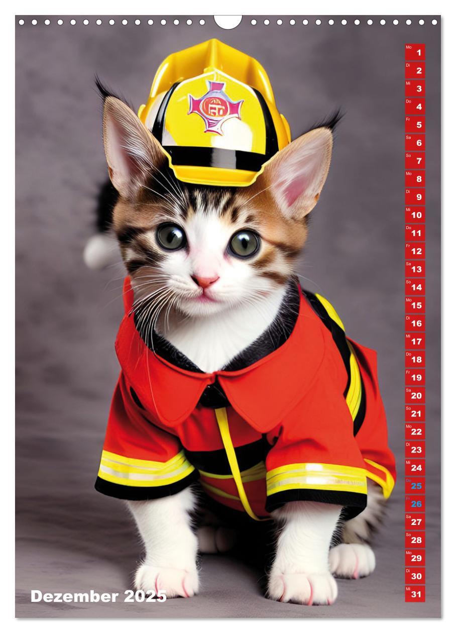 Bild: 9783435883622 | Feuerwehr - Tierischer Feuerwehrkalender (Wandkalender 2025 DIN A3...