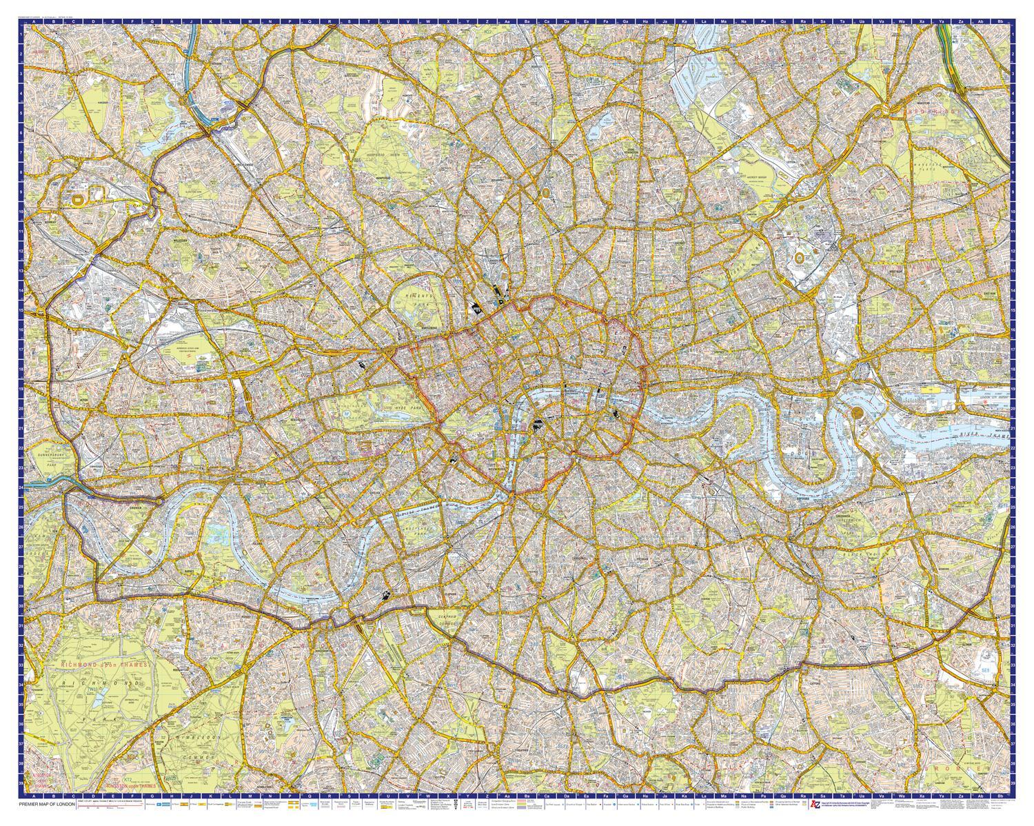 Bild: 9780008581763 | London A-Z Premier Map | A-Z Maps | (Land-)Karte | Karte/Landkarte