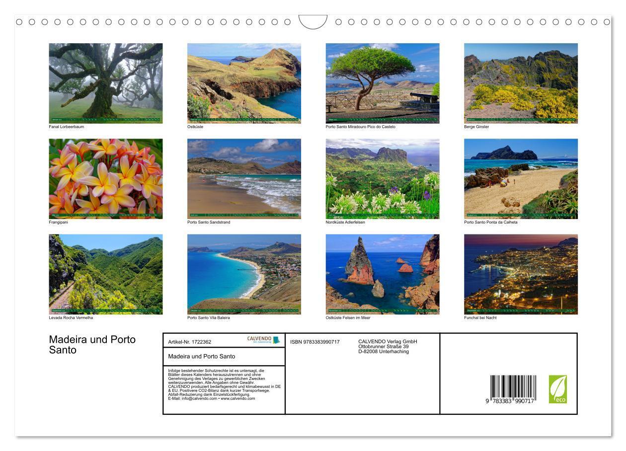 Bild: 9783383990717 | Madeira und Porto Santo (Wandkalender 2025 DIN A3 quer), CALVENDO...