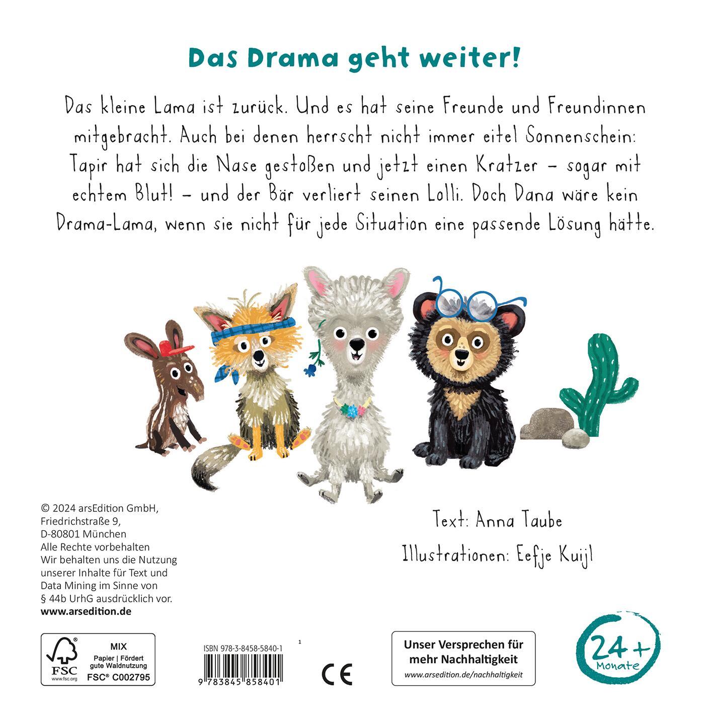 Rückseite: 9783845858401 | Schon wieder Drama mit dem Lama! | Anna Taube | Buch | Pappebuch