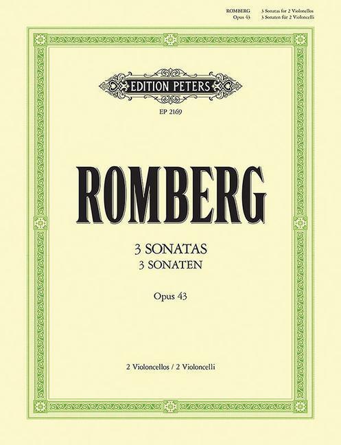 Cover: 9790014009793 | Sonaten op. 43 Nr. 1-3 | für 2 Violoncelli | Bernhard Heinrich Romberg