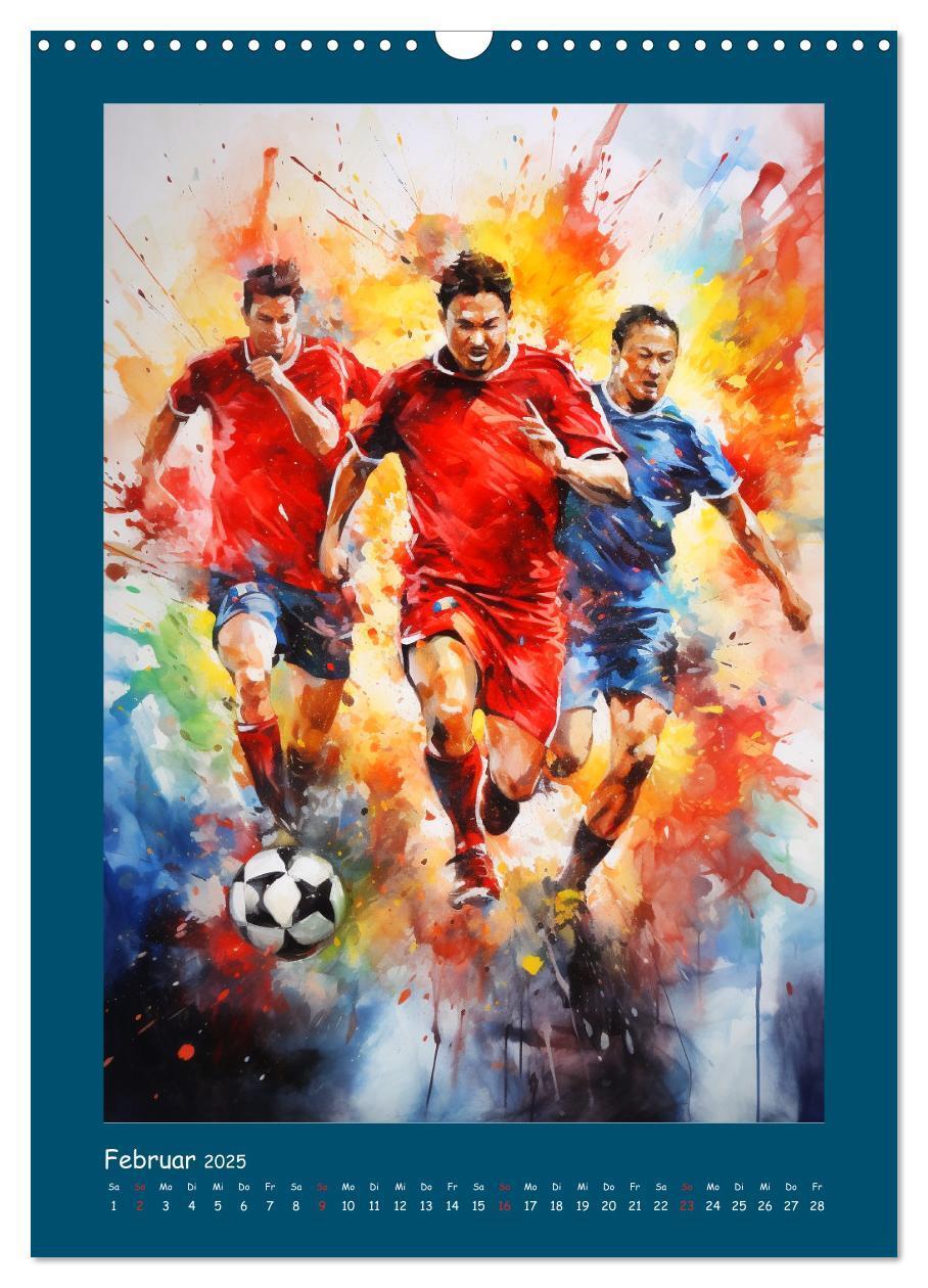 Bild: 9783383806889 | Leidenschaft Fussball. Stadionstimmung im Aquarellstil...