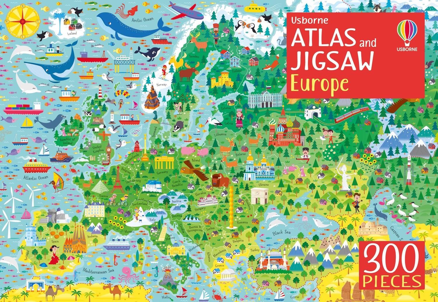 Cover: 9781474948067 | Usborne Atlas and Jigsaw Europe | Jonathan Melmoth | Taschenbuch