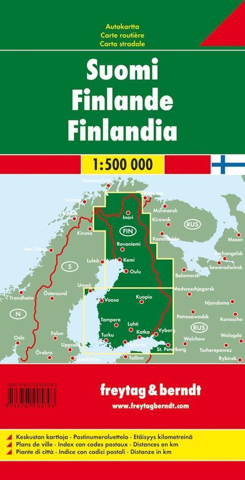 Bild: 9783707905793 | Finnland 1 : 500 000 | freytag &amp; berndt | (Land-)Karte | Deutsch