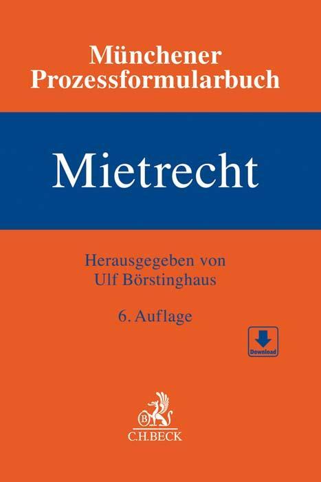 Cover: 9783406731525 | Münchener Prozessformularbuch Bd. 1: Mietrecht | Ulf Börstinghaus