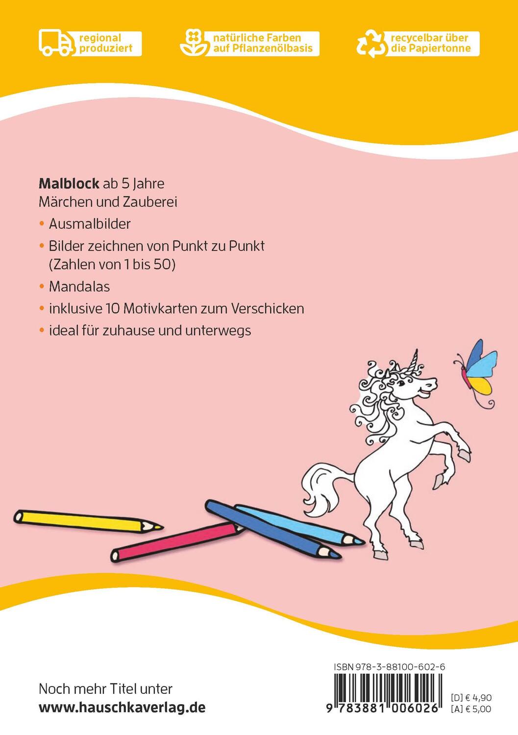 Bild: 9783881006026 | Malblock - Märchen und Zauberei | Taschenbuch | Deutsch | 2015
