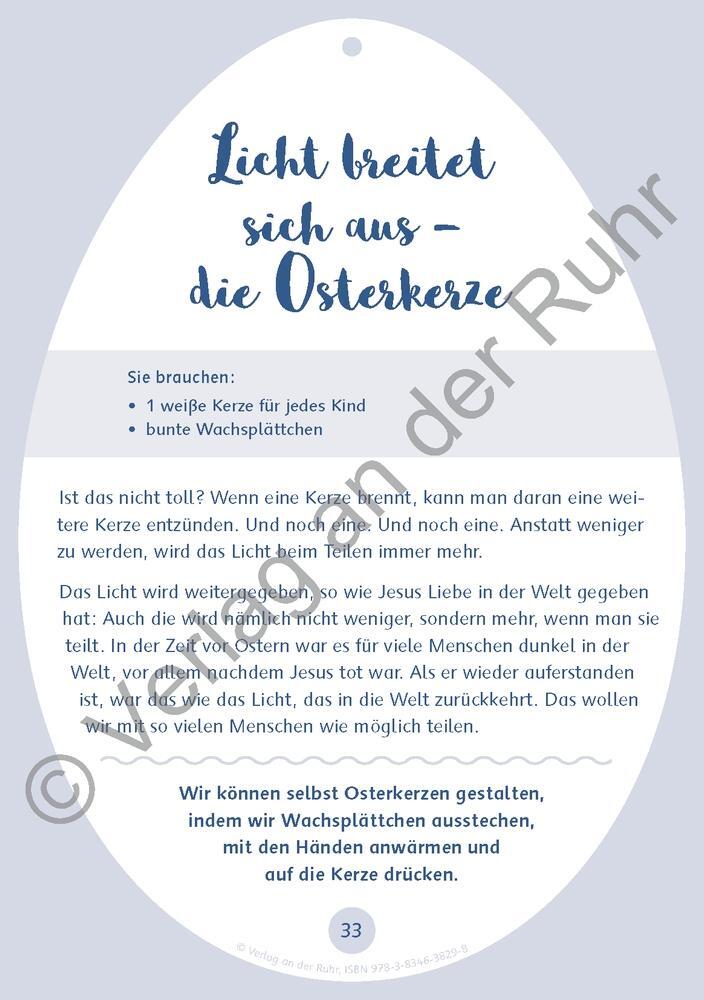 Bild: 9783834638298 | Unser Osterkalender für die Kita und zu Hause | Ruhr | Taschenbuch