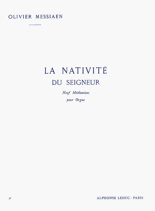 Cover: 9790046192692 | La nativité du Seigneur vol.2 9 méditations pour orgue | Messiaen
