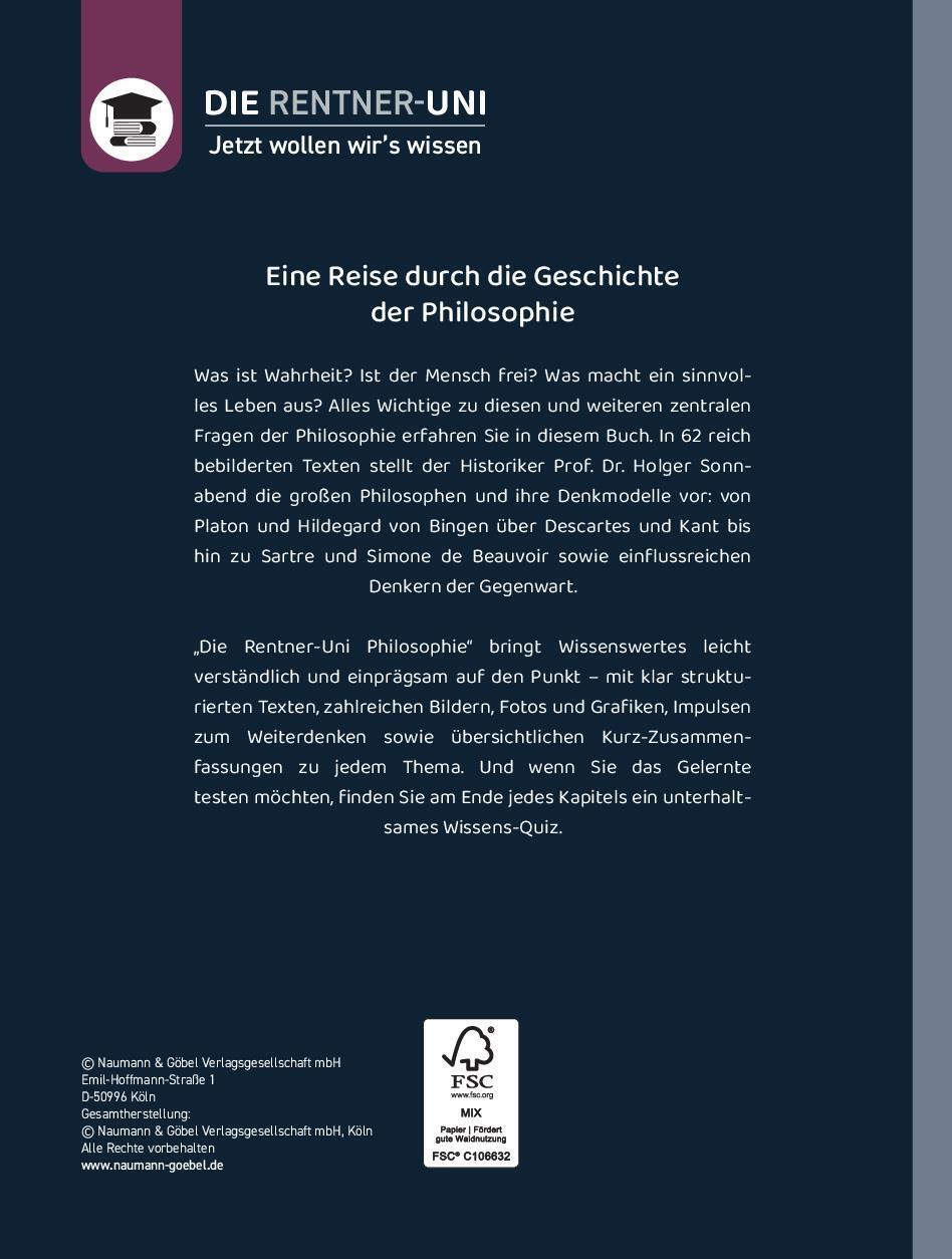 Rückseite: 9783625195283 | Die Rentner-Uni - Philosophie | Holger Sonnabend | Buch | 160 S.