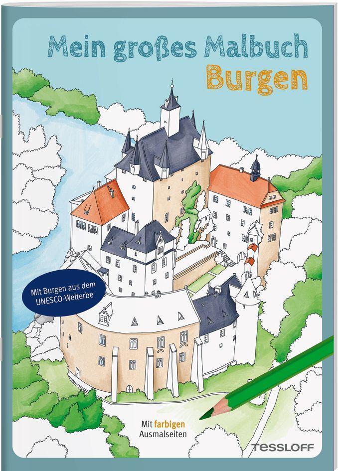 Cover: 9783788645724 | Mein großes Malbuch. Burgen | Mit farbigen Ausmalseiten | Linster