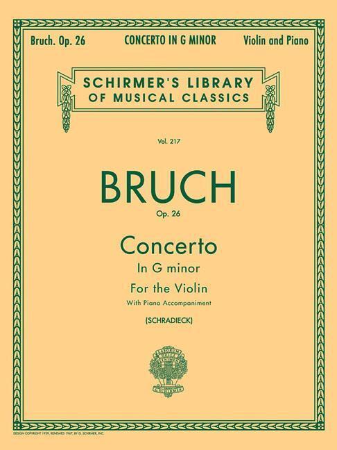 Cover: 73999535204 | Concerto in G Minor, Op. 26 | Schirmer Library of Classics Volume 217