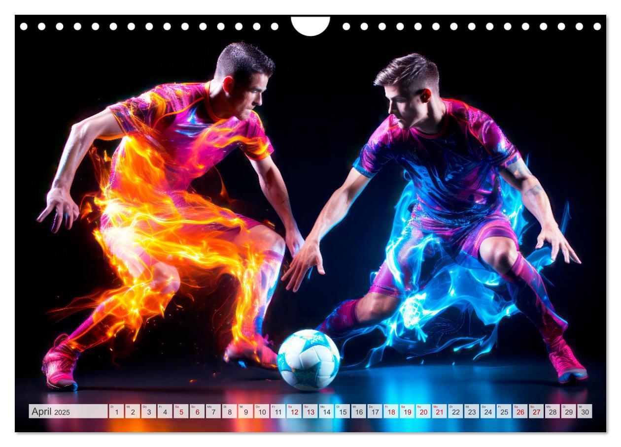 Bild: 9783383841644 | FUßBALLFIEBER Dynamische Szenen (Wandkalender 2025 DIN A4 quer),...