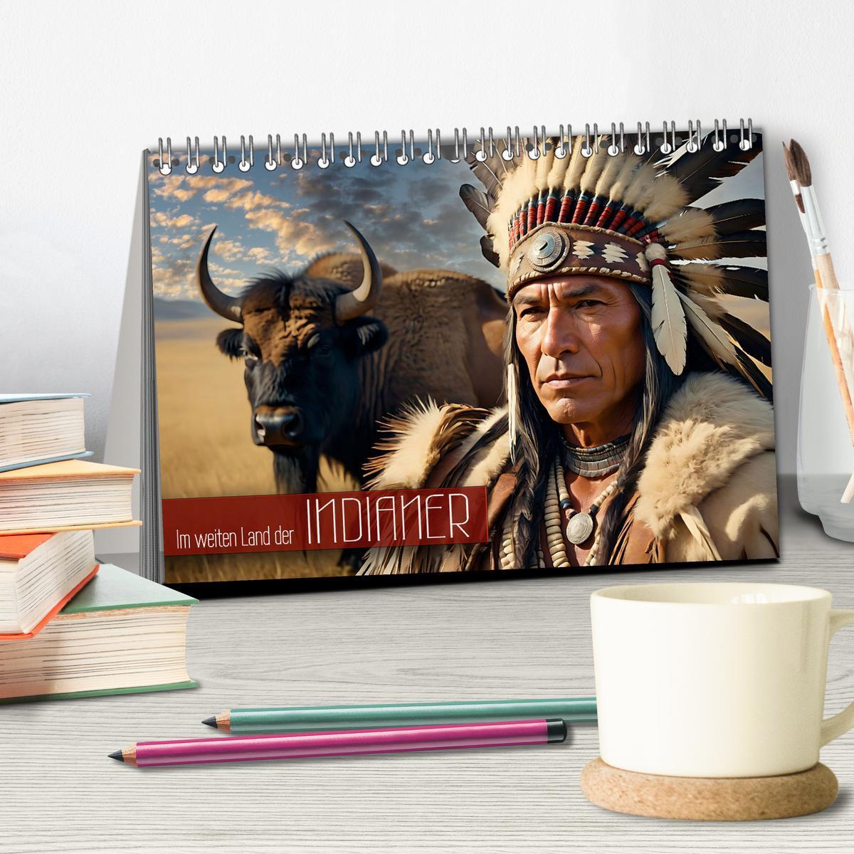 Bild: 9783457151129 | Im weiten Land der Indianer (Tischkalender 2025 DIN A5 quer),...