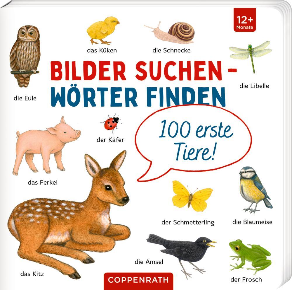 Cover: 9783649629344 | 100 erste Tiere | Buch | Bilder suchen - Wörter finden | 16 S. | 2022