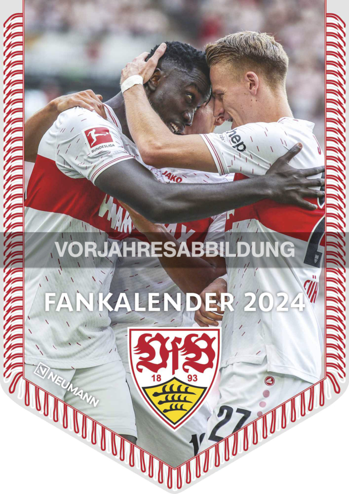 Cover: 4002725994486 | N NEUMANNVERLAGE - VfB Stuttgart 2025 Bannerkalender, 29,7x42cm,...