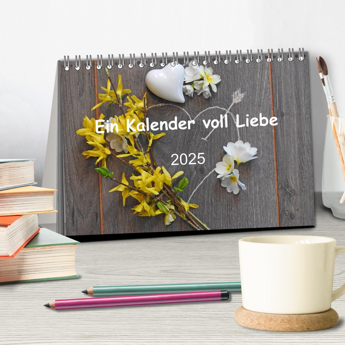 Bild: 9783435151455 | Ein Kalender voll Liebe (Tischkalender 2025 DIN A5 quer), CALVENDO...