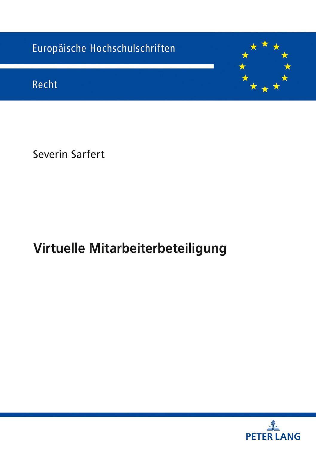 Cover: 9783631711651 | Virtuelle Mitarbeiterbeteiligung | Severin Sarfert | Buch | Deutsch