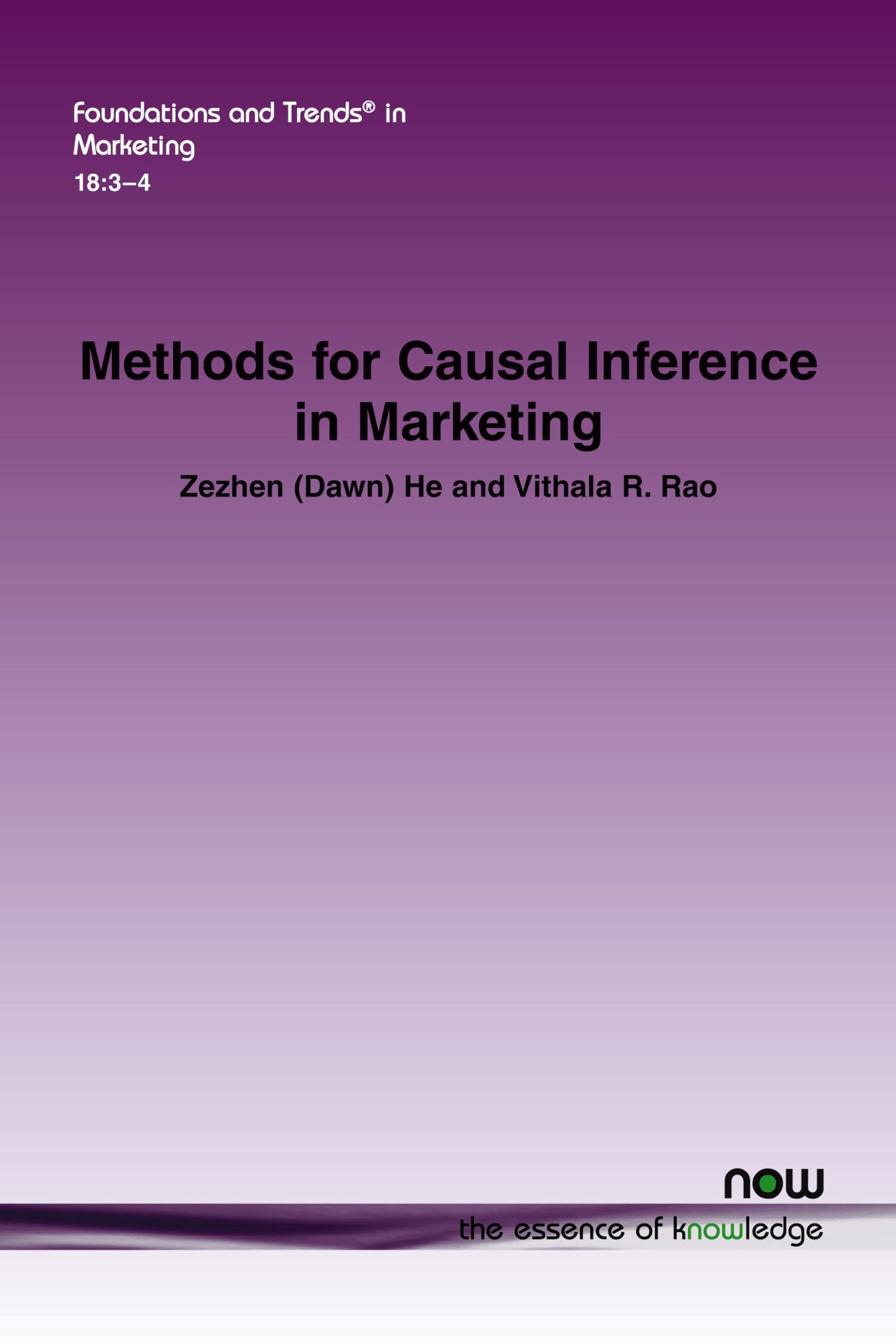 Cover: 9781638283423 | Methods for Causal Inference in Marketing | Zezhen He (u. a.) | Buch