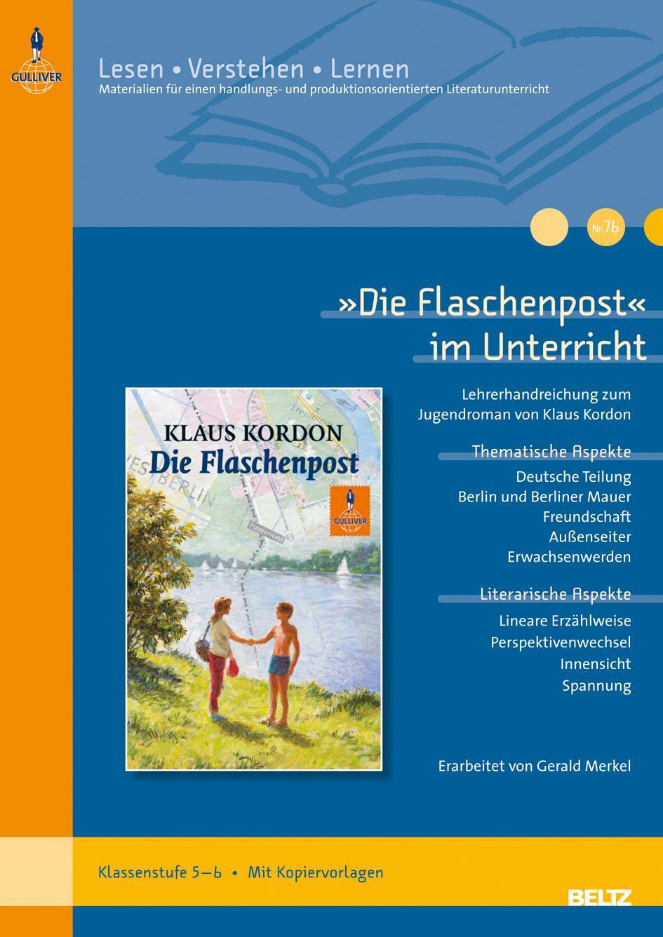 Cover: 9783407627872 | »Die Flaschenpost« im Unterricht | Gerald Merkel | Broschüre | Deutsch