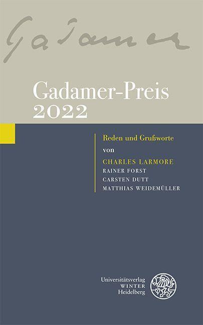 Cover: 9783825349776 | Gadamer-Preis 2022 | Taschenbuch | Deutsch | 2023 | EAN 9783825349776