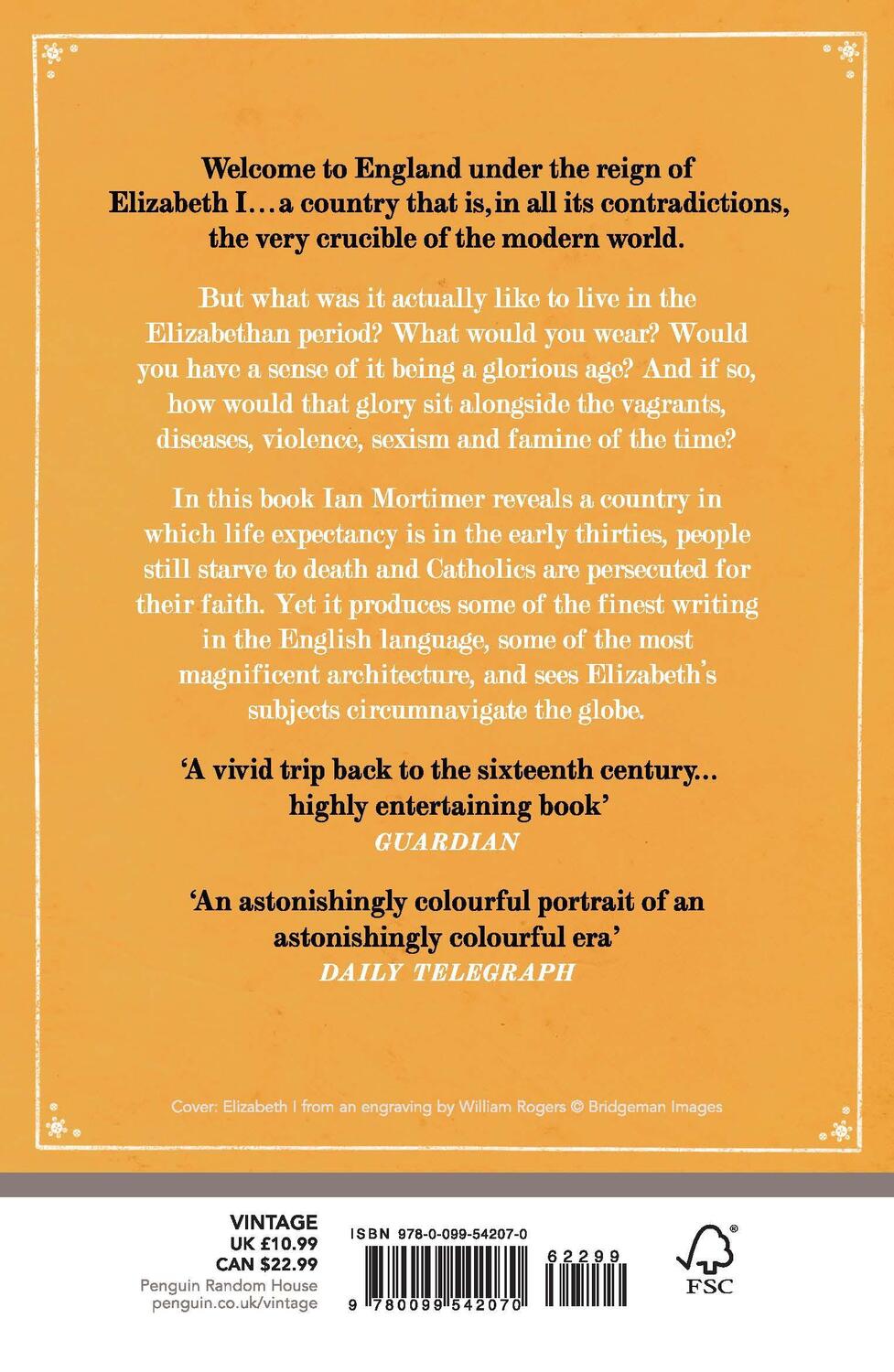 Rückseite: 9780099542070 | The Time Traveller's Guide to Elizabethan England | Ian Mortimer