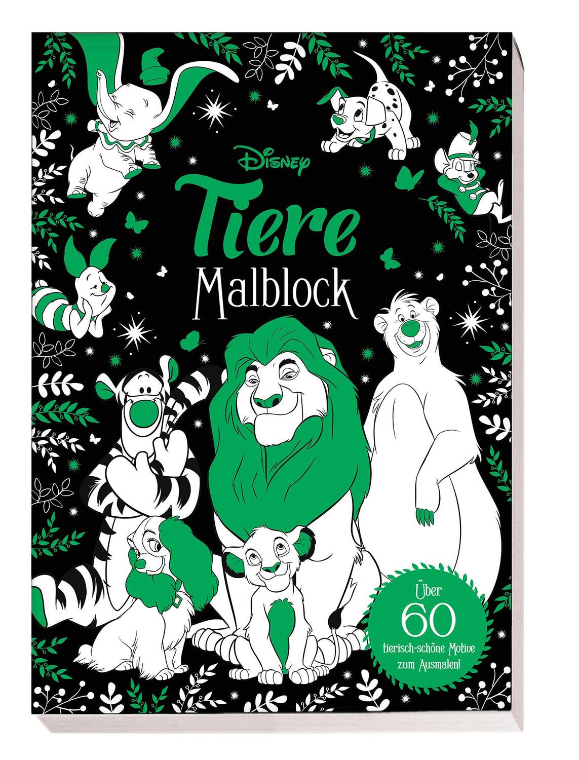 Cover: 9783833243820 | Disney Tiere: Malblock | Block mit Folienprägung | Taschenbuch | 2023