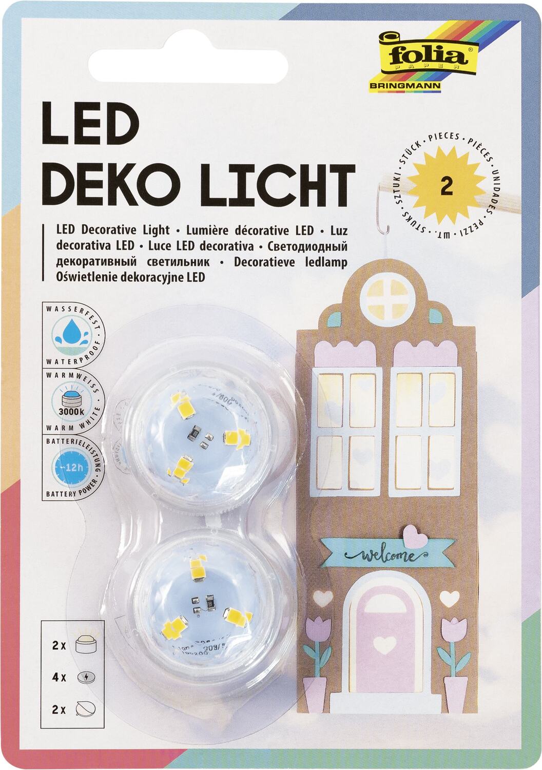 Cover: 4001868078657 | Folia Deko-Licht LED, 2er Set | 2021 | Folia | EAN 4001868078657