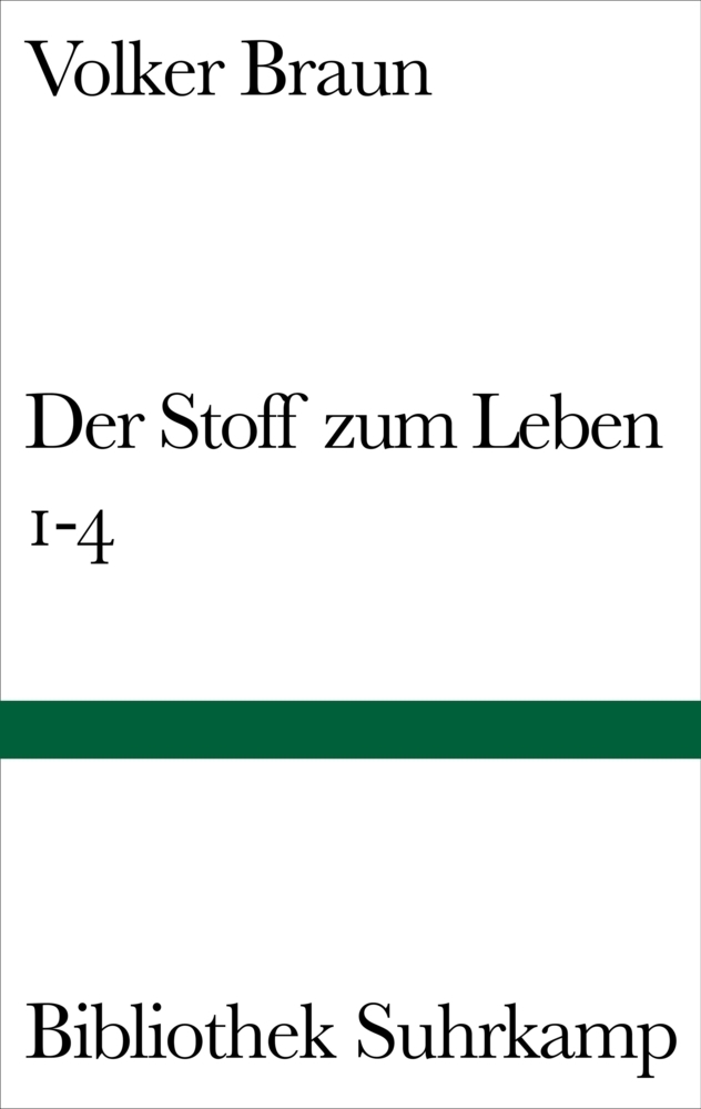 Cover: 9783518224472 | Der Stoff zum Leben 1-4 | Gedichte | Volker Braun | Buch | 2009