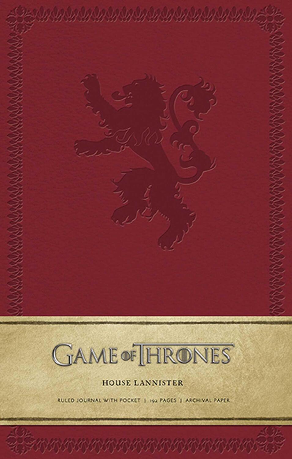 Cover: 9781608873746 | Game of Thrones: House Lannister Hardcover Ruled Journal | Hbo | 2014