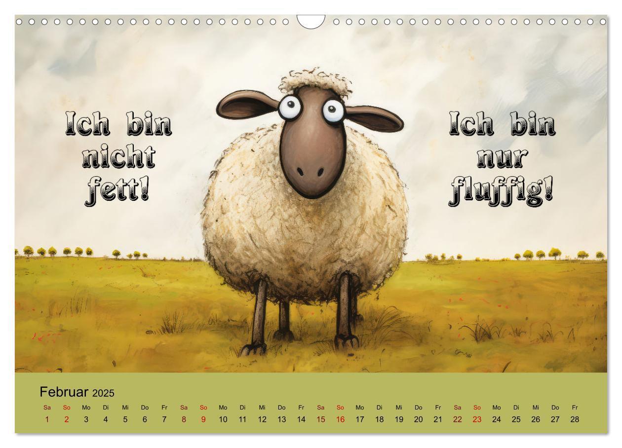 Bild: 9783383825804 | Schafsprüche (Wandkalender 2025 DIN A3 quer), CALVENDO Monatskalender