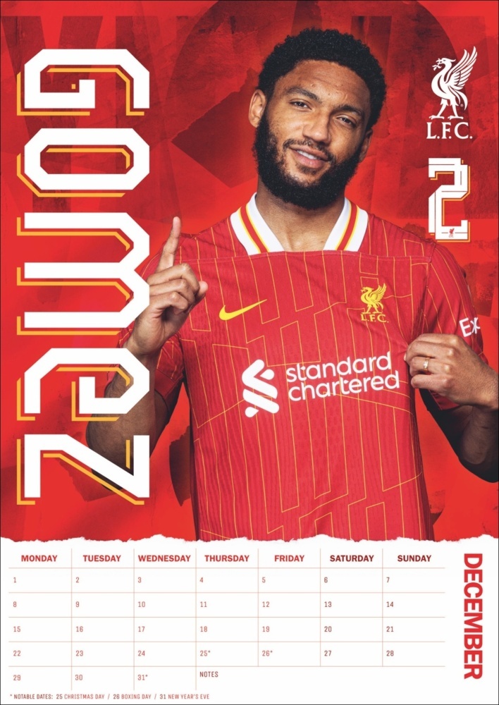 Bild: 9783840196836 | Liverpool Posterkalender 2025 | Kalender | Spiralbindung | 14 S.