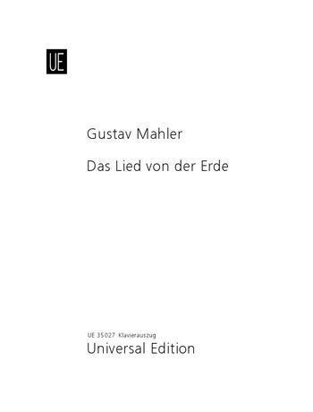 Cover: 9783702470012 | Das Lied von der Erde | Gustav Mahler | Klavierauszug | 2017