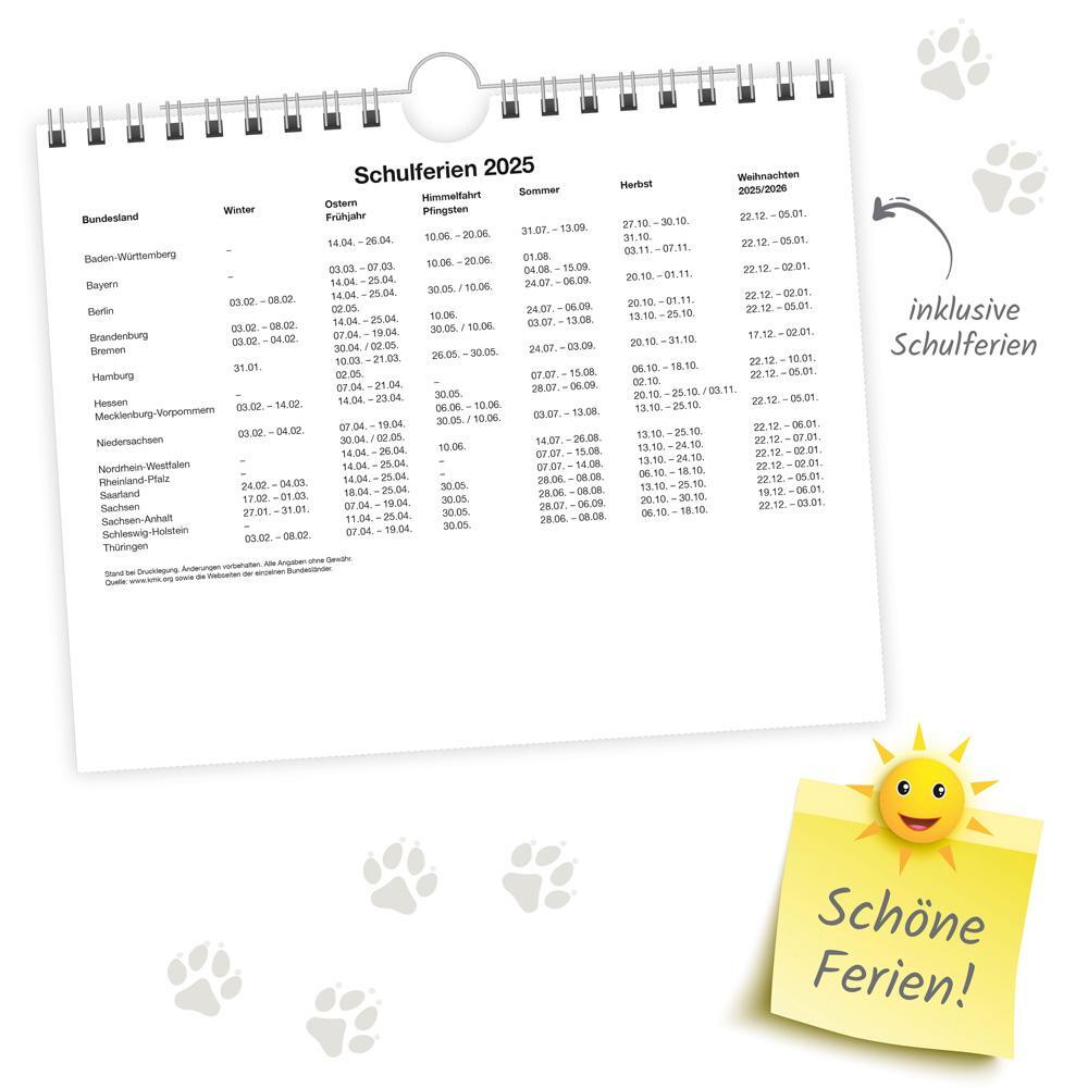 Bild: 9783988022486 | Trötsch Notizkalender Querformat Notizkalender Hunde 2025 mit 12...