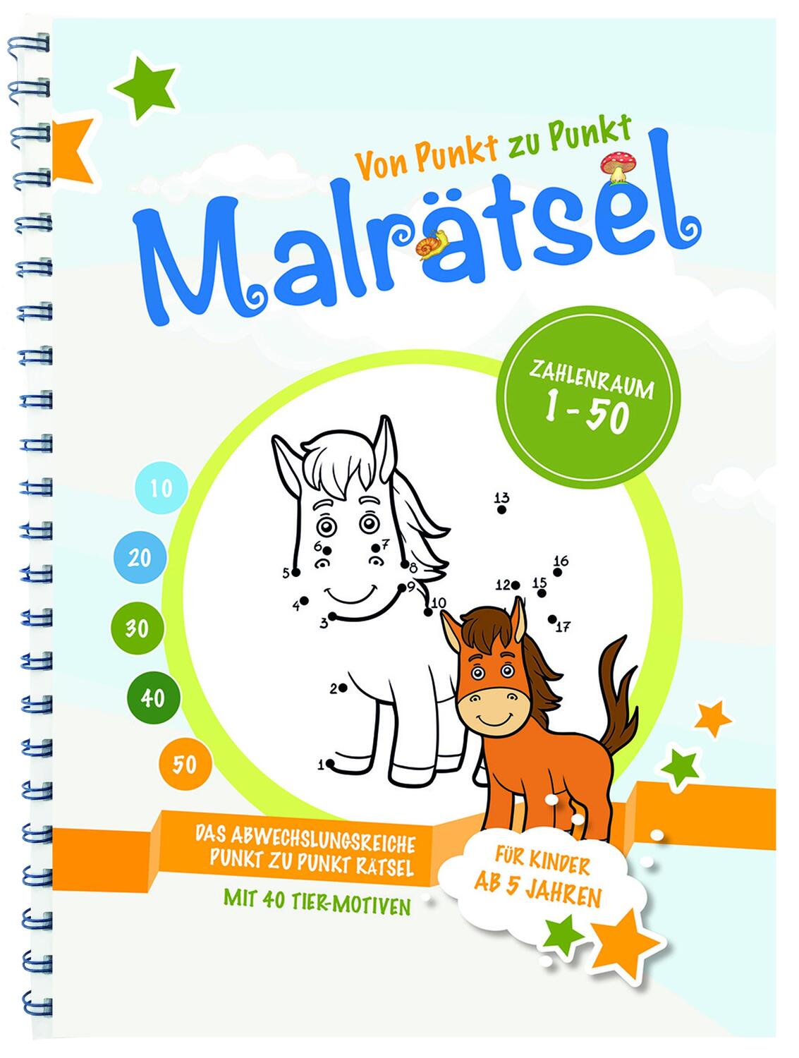 Cover: 9783872493699 | Von Punkt zu Punkt Malrätsel - 1 bis 50 | Taschenbuch | Deutsch | 2019
