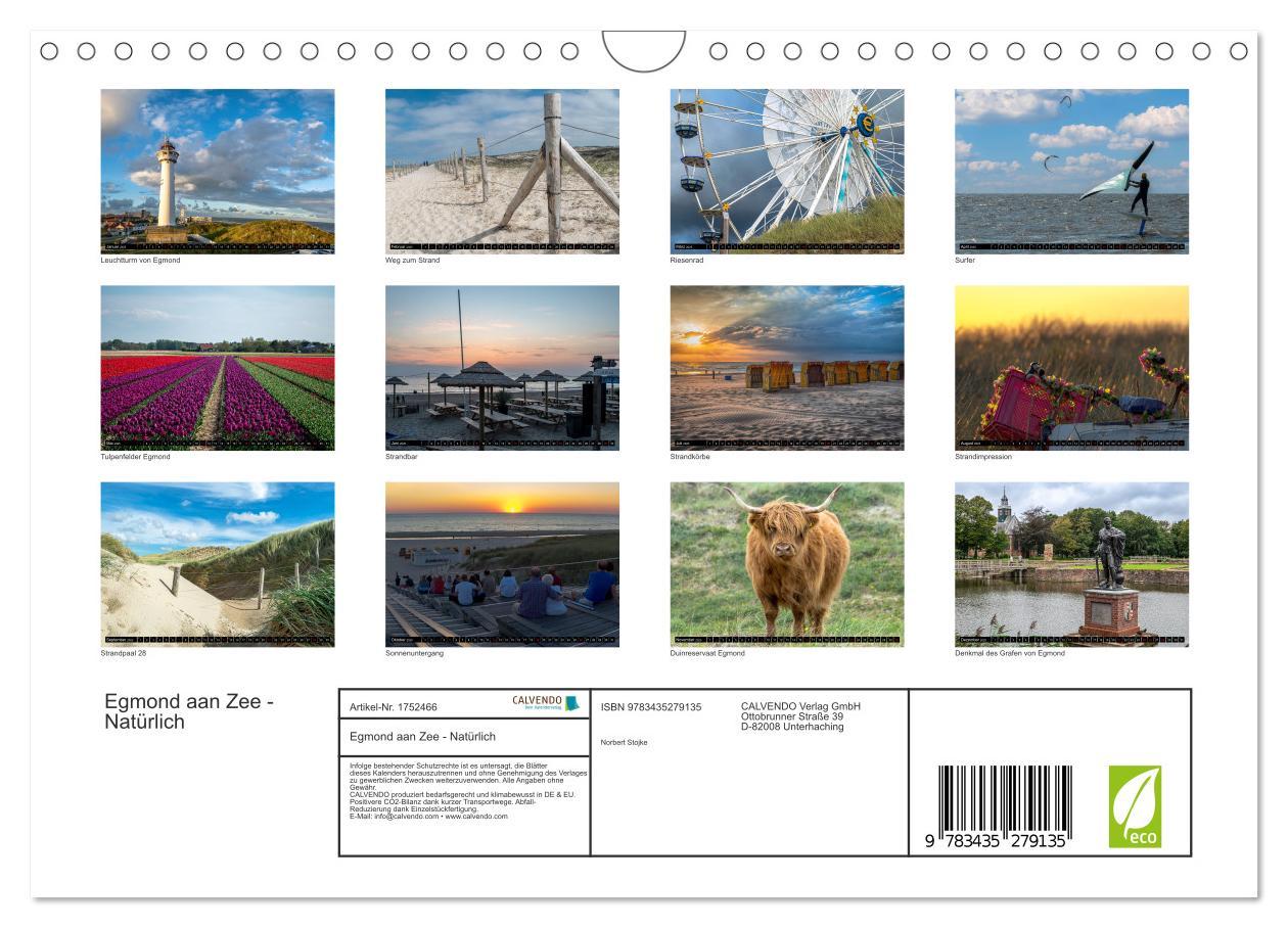 Bild: 9783435279135 | Egmond aan Zee - Natürlich (Wandkalender 2025 DIN A4 quer),...