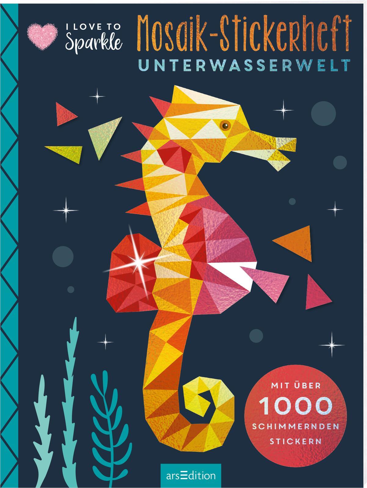 Cover: 9783845860657 | I Love to Sparkle - Mosaik-Stickerheft Unterwasserwelt | Markiewicz